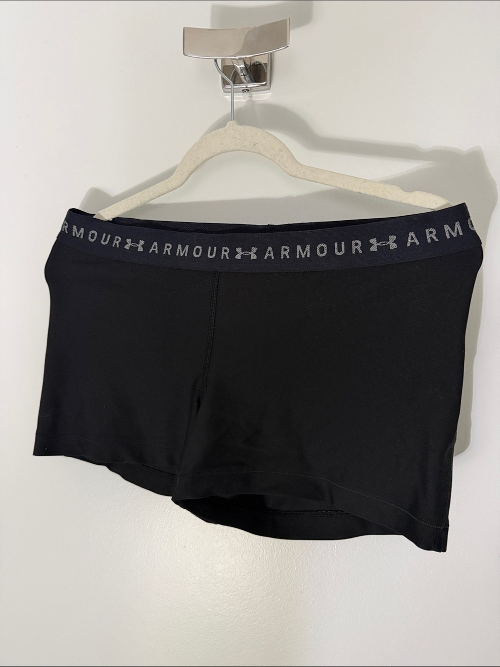 Under Armour Women’s Black Logo Waist Bike Shorts